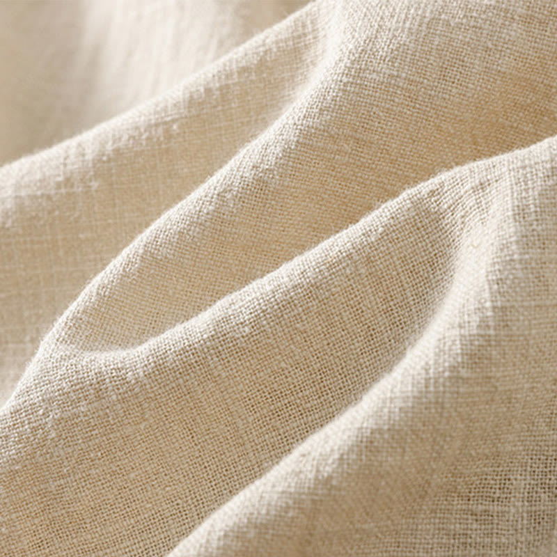 Buddha Stones Schlichtes, schlichtes Design, hohe Taille, Haremshose aus Baumwolle und Leinen für Damen mit Taschen - image 7