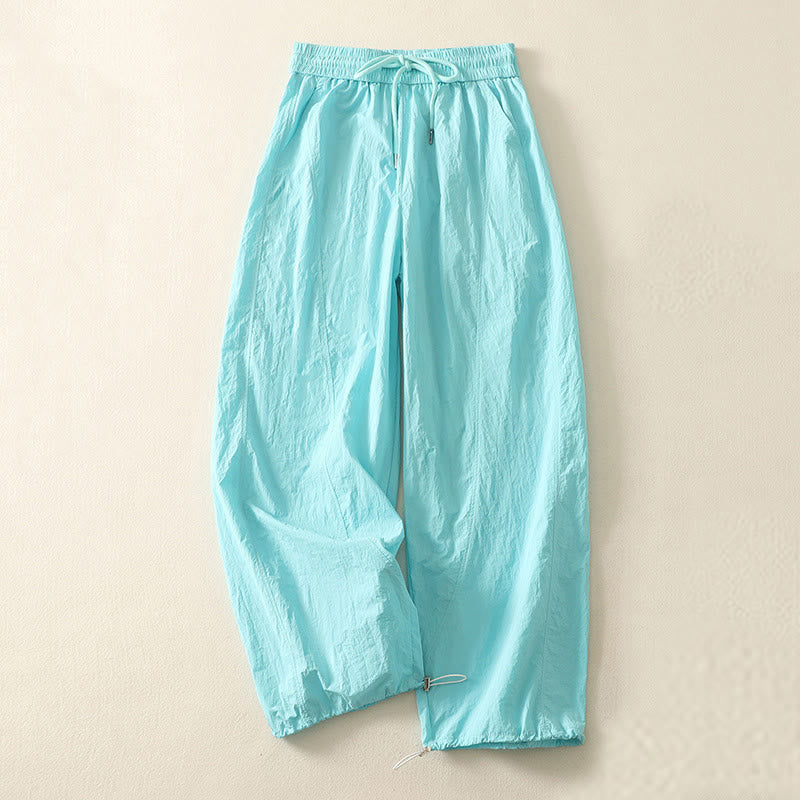 Buddha Stones Sommer Vintage Schlichte Damenhose mit Kordelzug und Bündchen und Taschen - Aqua - US 8-10, UK/AU 12-14, EU 40-42 (2XL) - image 21