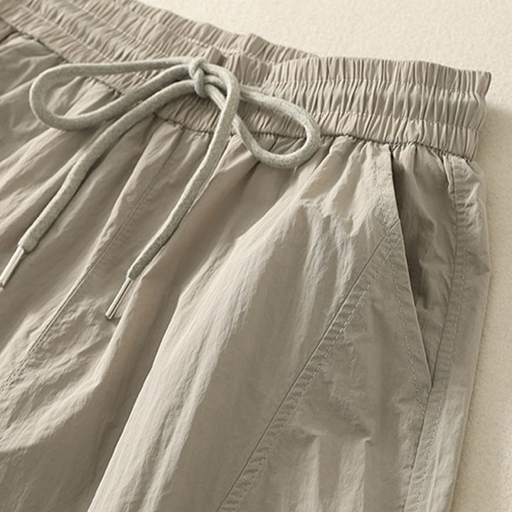 Buddha Stones Sommer Vintage Schlichte Damenhose mit Kordelzug und Bündchen und Taschen - image 2