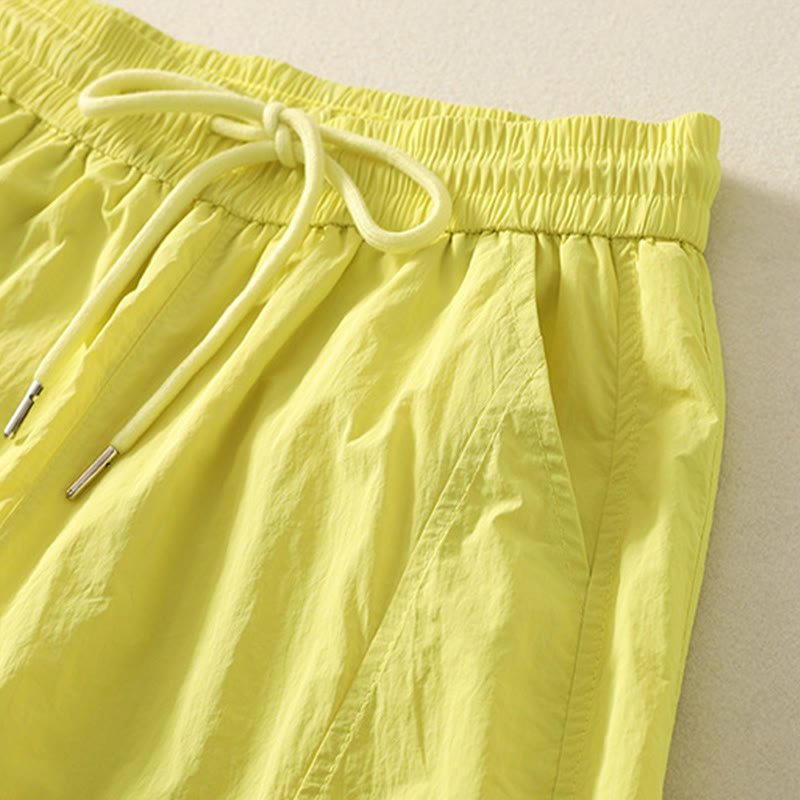 Buddha Stones Sommer Vintage Schlichte Damenhose mit Kordelzug und Bündchen und Taschen - image 28