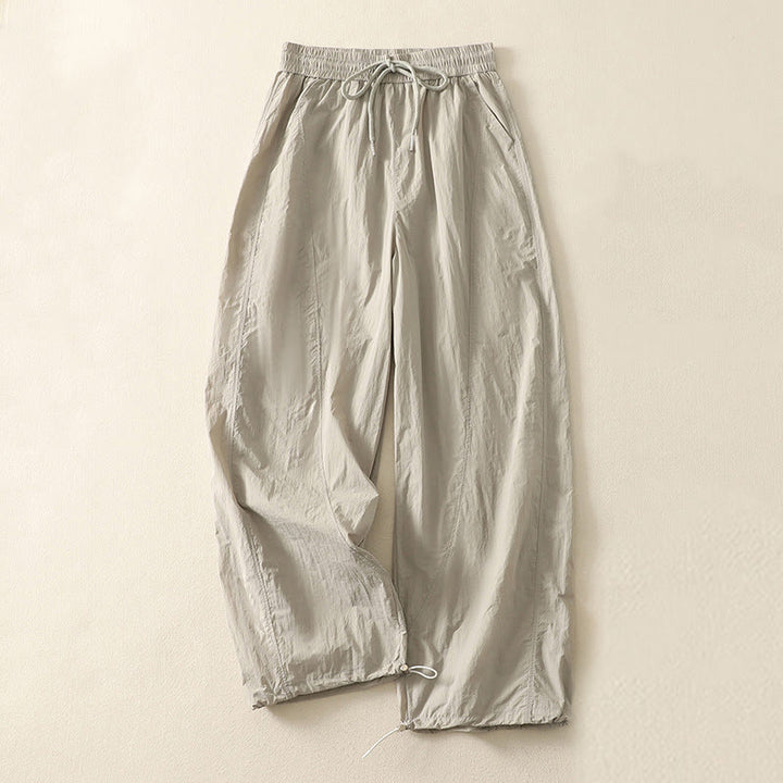 Buddha Stones Sommer Vintage Schlichte Damenhose mit Kordelzug und Bündchen und Taschen - Bräunen - US 8-10, UK/AU 12-14, EU 40-42 (2XL) - image 0