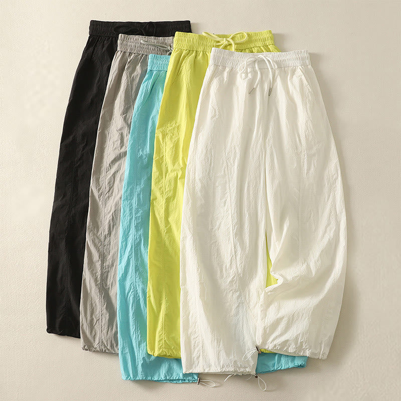 Buddha Stones Sommer Vintage Schlichte Damenhose mit Kordelzug und Bündchen und Taschen - image 33