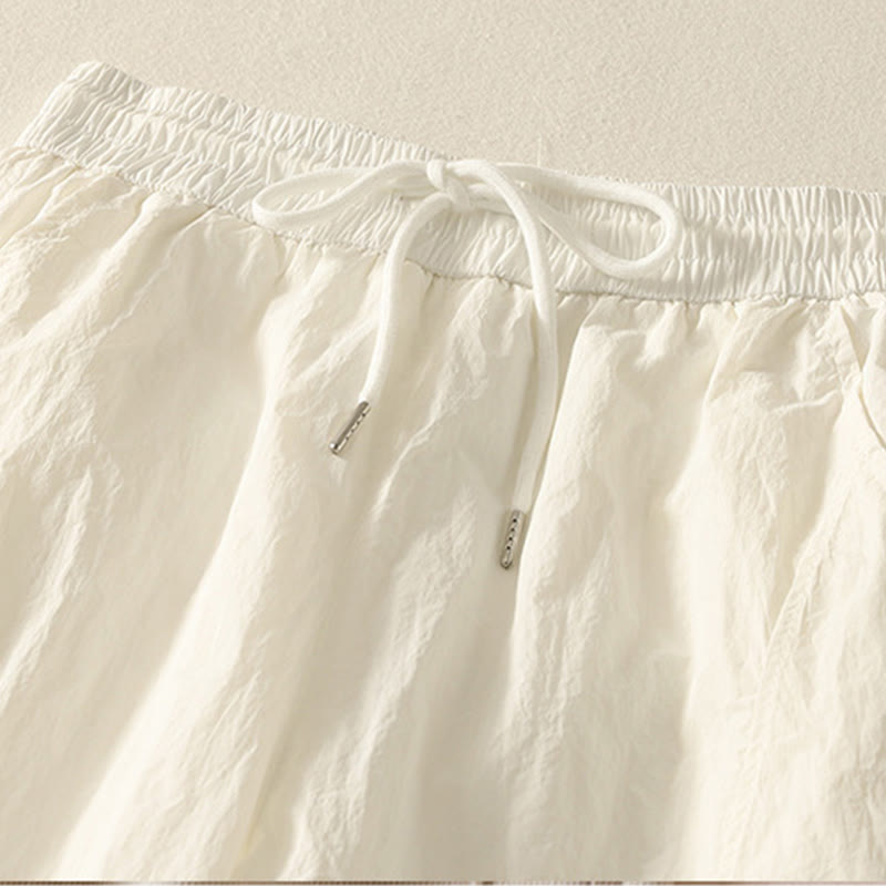 Buddha Stones Sommer Vintage Schlichte Damenhose mit Kordelzug und Bündchen und Taschen - image 9