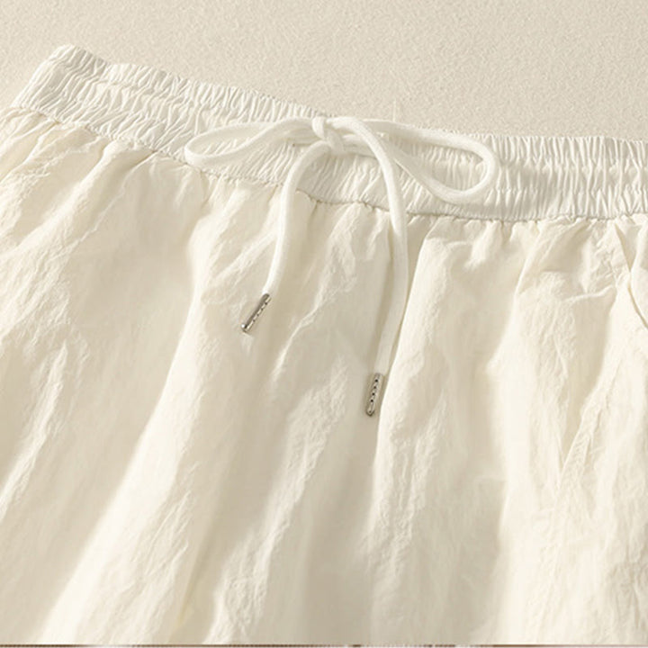 Buddha Stones Sommer Vintage Schlichte Damenhose mit Kordelzug und Bündchen und Taschen - image 9