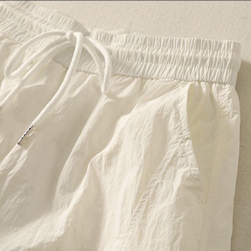 Buddha Stones Sommer Vintage Schlichte Damenhose mit Kordelzug und Bündchen und Taschen - image 10