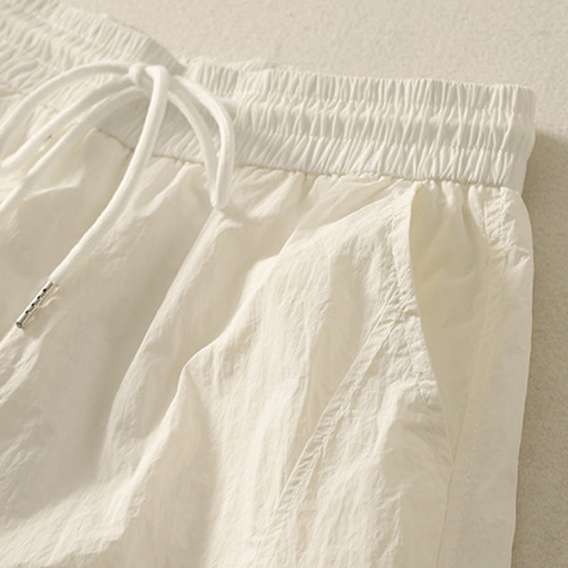 Buddha Stones Sommer Vintage Schlichte Damenhose mit Kordelzug und Bündchen und Taschen - image 8