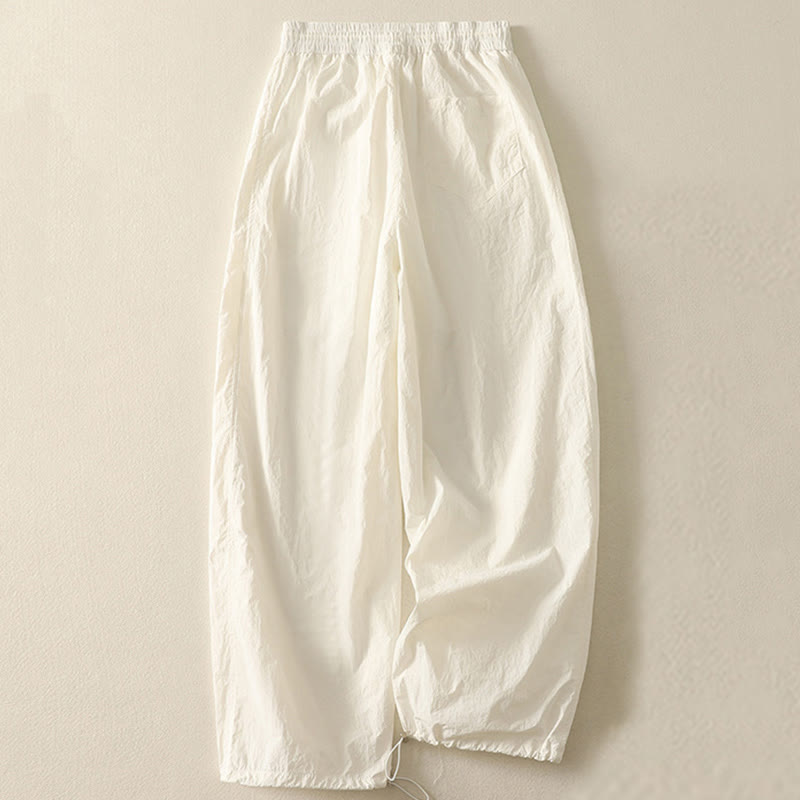 Buddha Stones Sommer Vintage Schlichte Damenhose mit Kordelzug und Bündchen und Taschen - image 6