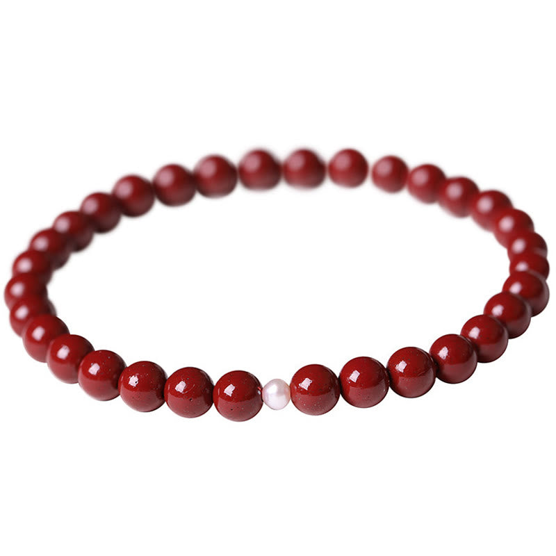 Buddha Stones Perle Zinnober Segen Perlen Armband - Zinnoberperle (Perlengröße: 6 mm) - image 10