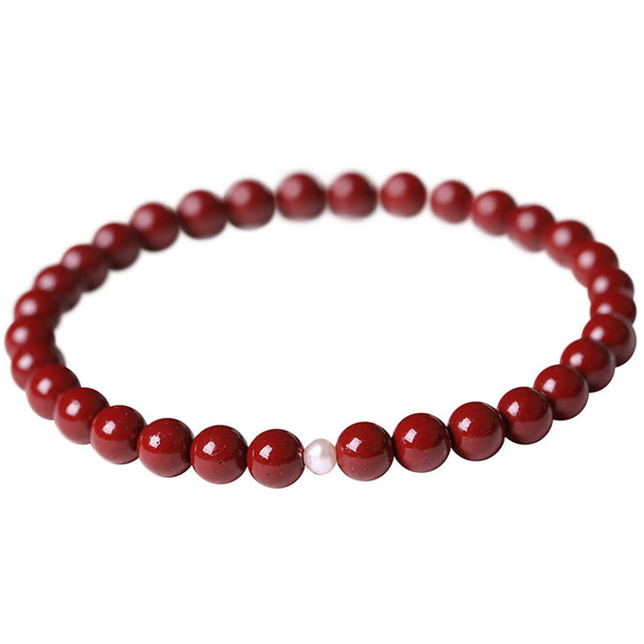 Buddha Stones Perle Zinnober Segen Perlen Armband - Zinnoberperle (Perlengröße: 6 mm) - image 10