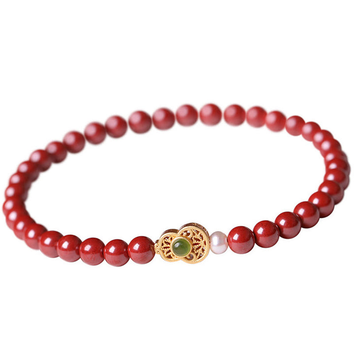 Buddha Stones Perle Zinnober Segen Perlen Armband - Kürbis Imperial Cinnabar (Perlengröße: 6 mm) - image 13