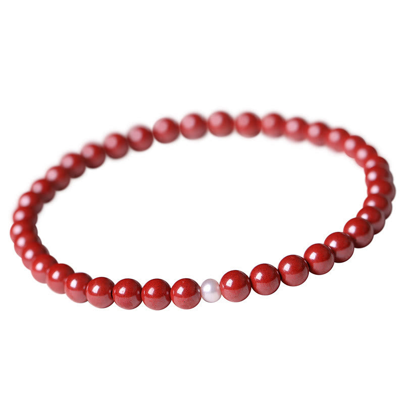 Buddha Stones Perle Zinnober Segen Perlen Armband - Imperiale Zinnoberperle (Perlengröße: 6 mm) - image 16