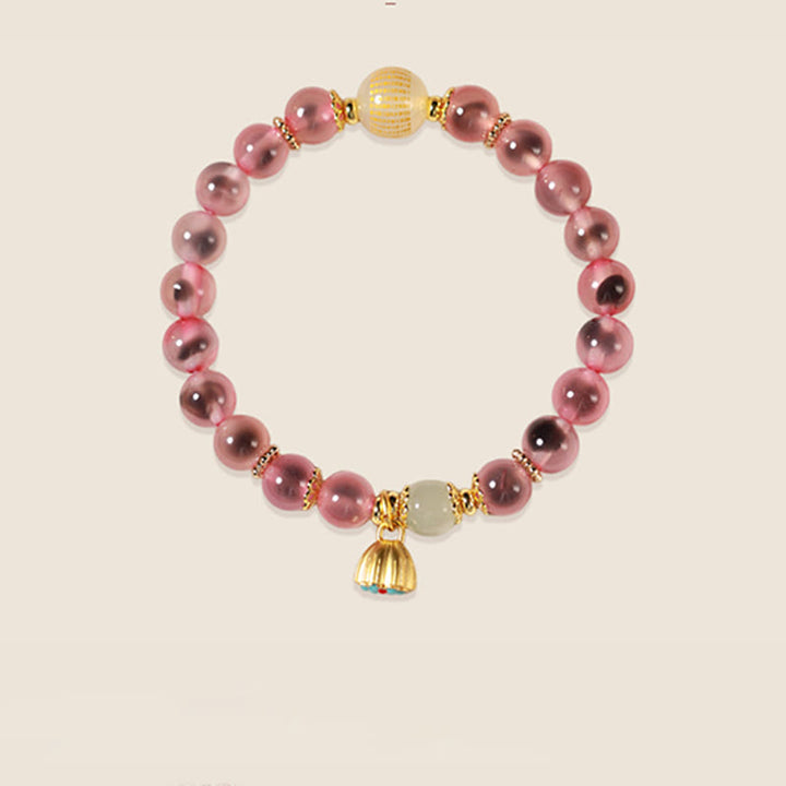 Buddha Stones Natürliches buntes Candy-Achat-Goldenes Lotus-Pod-Heilarmband - Roter Candy-Achat (Handgelenkumfang: 14–15 cm) - image 15