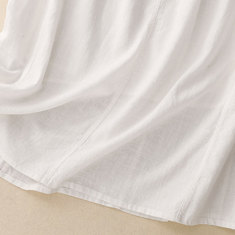 Buddha Stones Damenrock aus Baumwolle mit Kordelzug und elastischer Taille - image 11