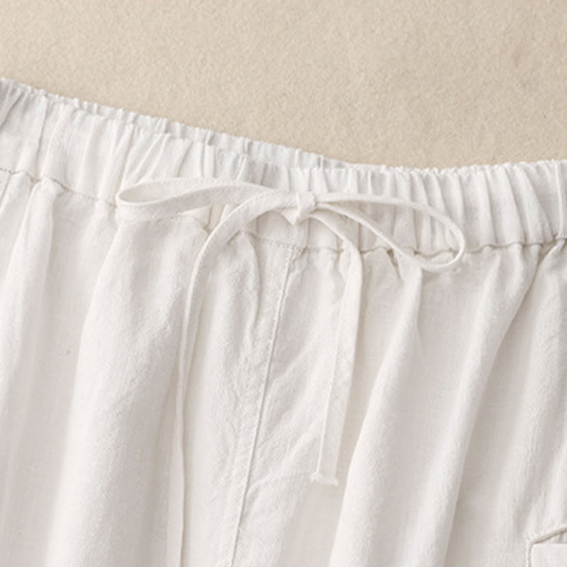 Buddha Stones Damenrock aus Baumwolle mit Kordelzug und elastischer Taille - image 7