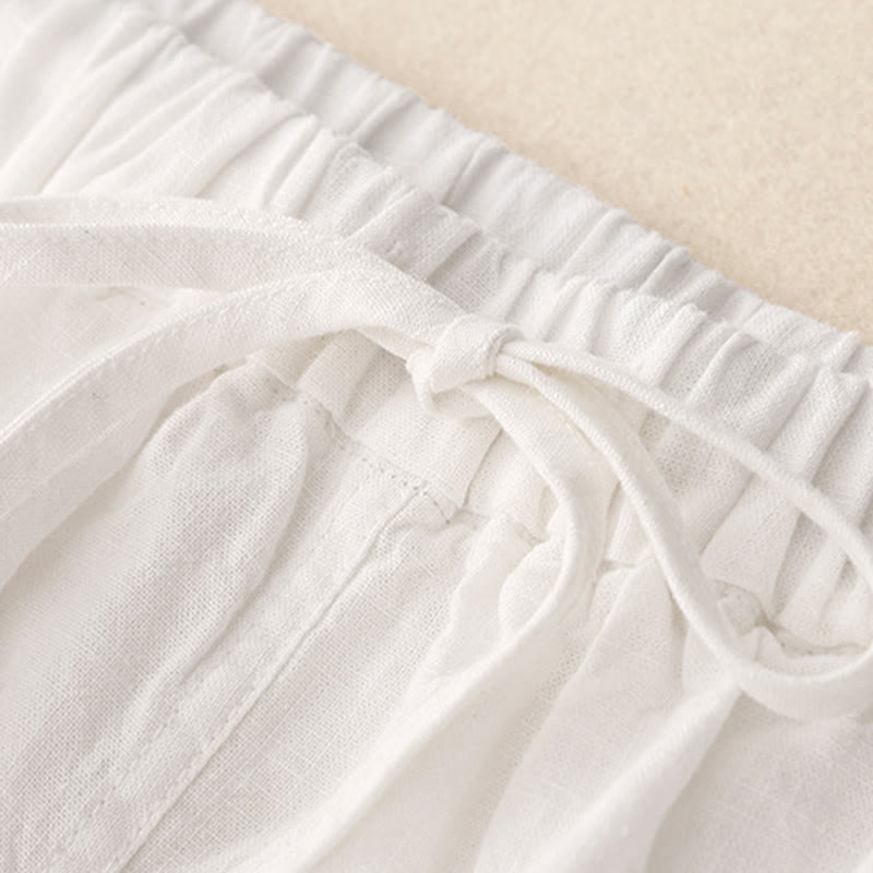 Buddha Stones Damenrock aus Baumwolle mit Kordelzug und elastischer Taille - image 8