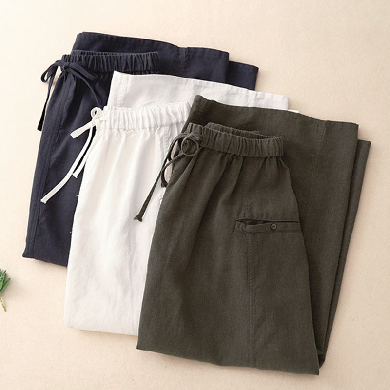 Buddha Stones Damenrock aus Baumwolle mit Kordelzug und elastischer Taille - image 20