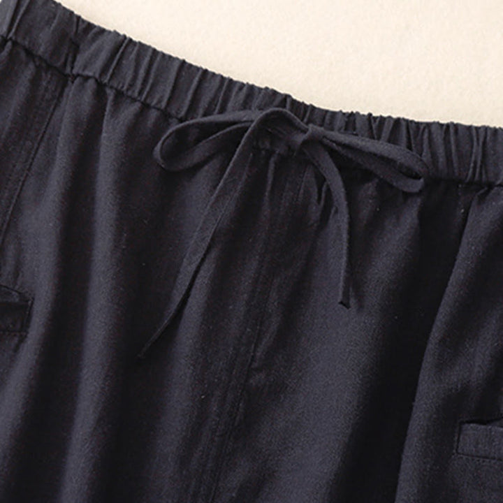 Buddha Stones Damenrock aus Baumwolle mit Kordelzug und elastischer Taille - image 2