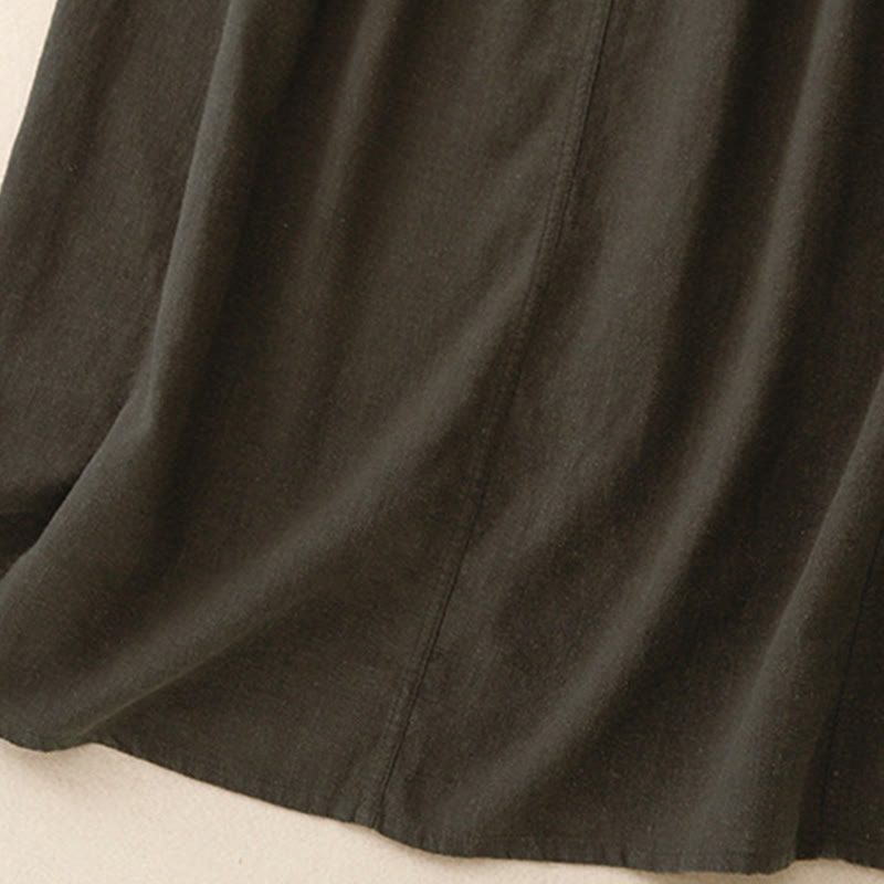 Buddha Stones Damenrock aus Baumwolle mit Kordelzug und elastischer Taille - image 17