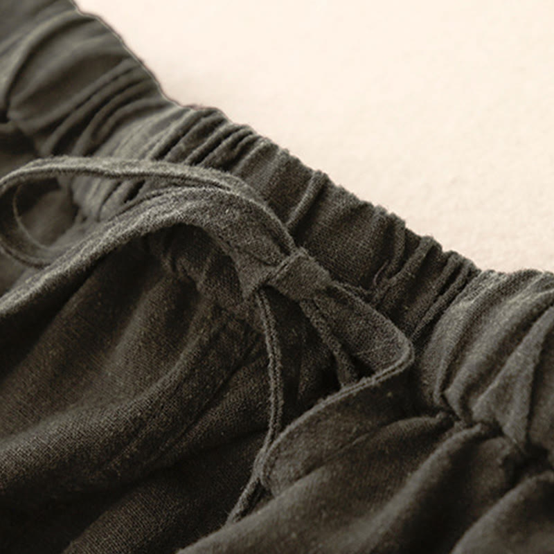 Buddha Stones Damenrock aus Baumwolle mit Kordelzug und elastischer Taille - image 16