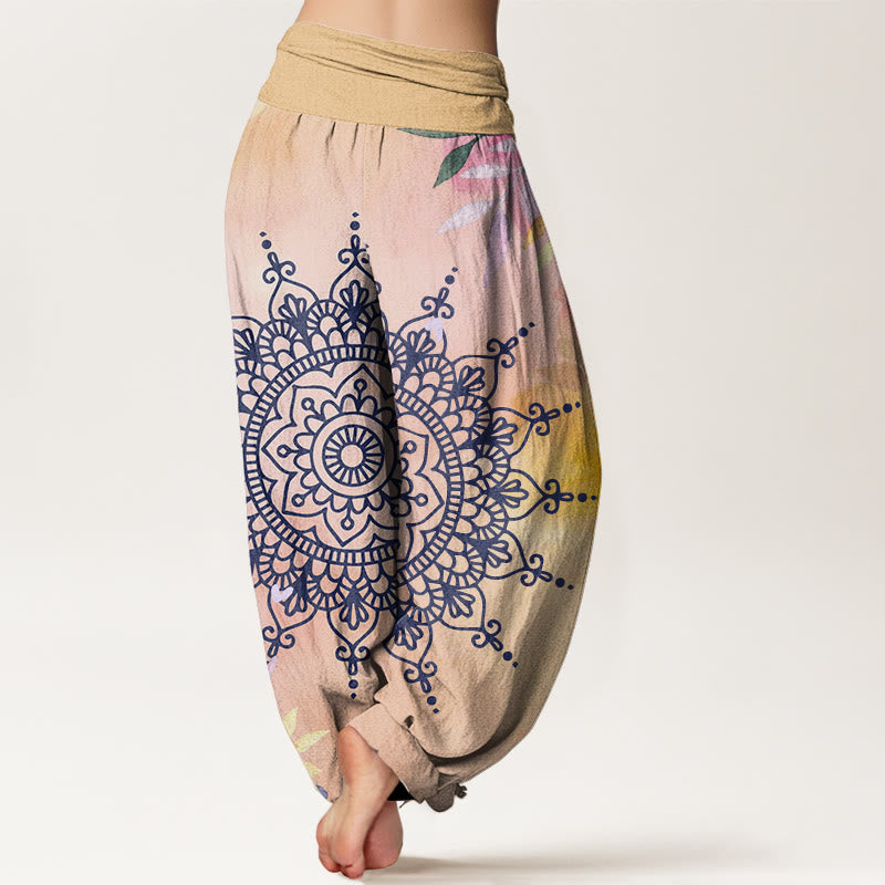 Lässige Haremshose mit Buddha Stones und Mandala-Muster für Damen - image 2