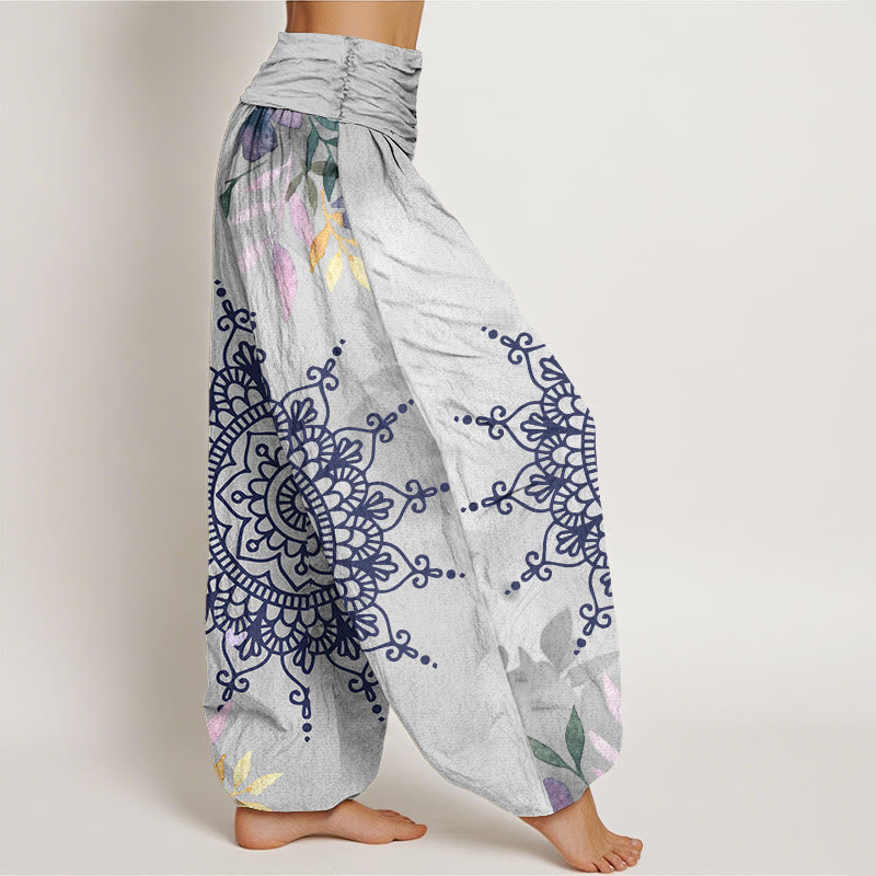 Lässige Haremshose mit Buddha Stones und Mandala-Muster für Damen - image 10