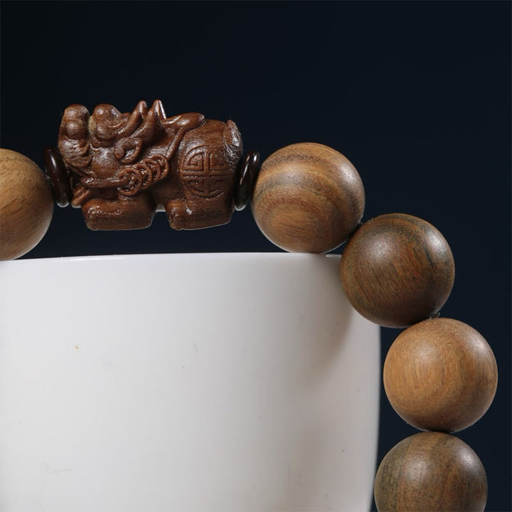 Buddha Stones, grünes Sandelholz, Pixiu-Armband für Reichtum - image 10