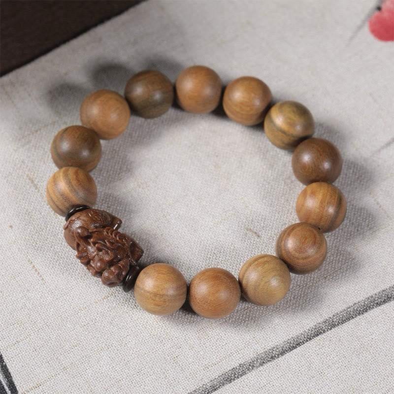 Buddha Stones, grünes Sandelholz, Pixiu-Armband für Reichtum - image 5