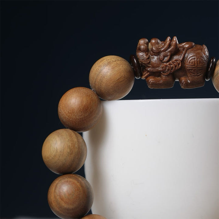 Buddha Stones, grünes Sandelholz, Pixiu-Armband für Reichtum - image 9
