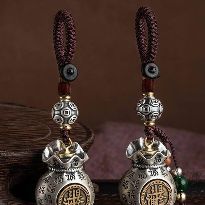 Buddha Stones Fu Charakter Geld Tasche Geld machen jeden Tag Glück Schlüsselanhänger