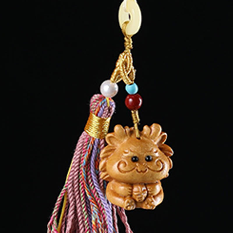 Buddha Stones, Sandelholz, 12 chinesische Sternzeichen, Segen, bunte Quaste, Zubehör, Schlüsselanhänger - image 2