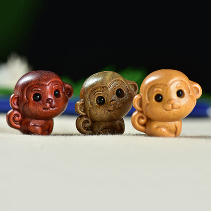 Buddha Stones, grünes Sandelholz, kleines Blatt, rotes Sandelholz, niedlicher Affe, Tiere, Friedensdekoration - image 13