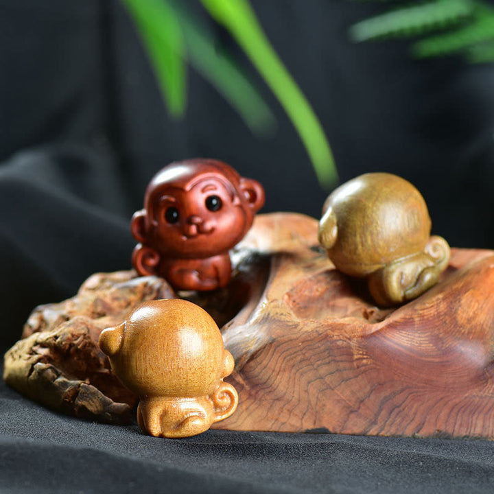 Buddha Stones, grünes Sandelholz, kleines Blatt, rotes Sandelholz, niedlicher Affe, Tiere, Friedensdekoration - image 14