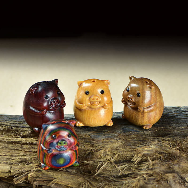 Buddha Stones, grünes Sandelholz, kleines Blatt, rotes Sandelholz, süßes Schwein, Tiere, positive Dekoration - image 0