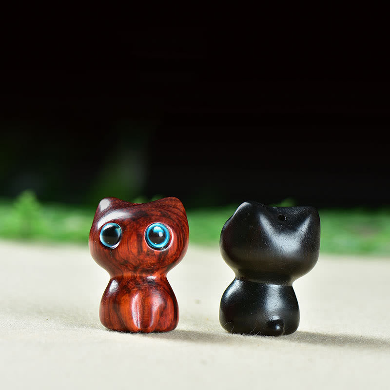Buddha Stones, Ebenholz, kleines Blatt, rotes Sandelholz, süße Katze, Tiere, ruhige Dekoration - image 18