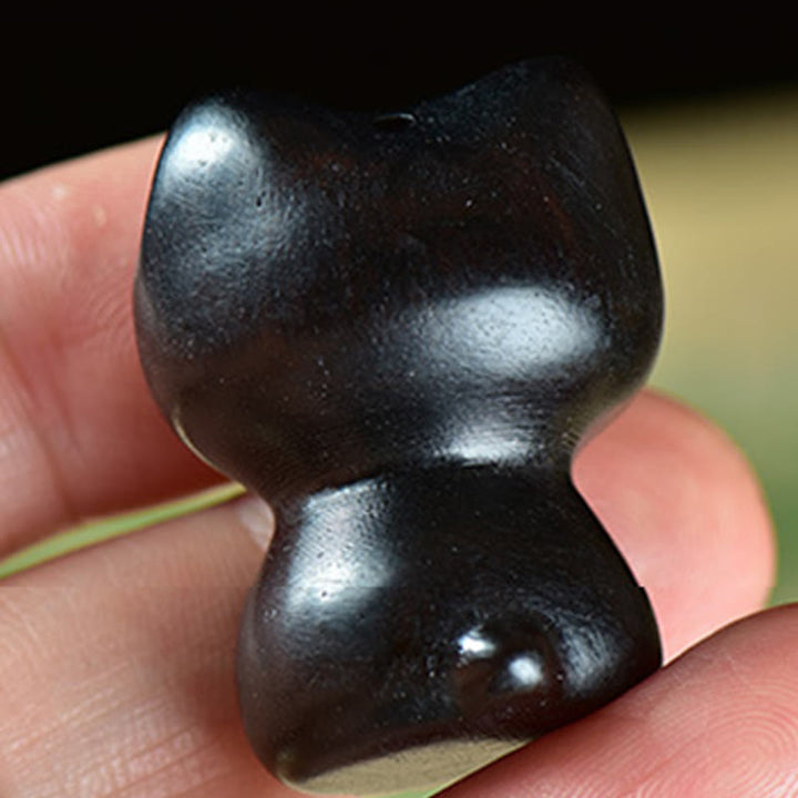 Buddha Stones, Ebenholz, kleines Blatt, rotes Sandelholz, süße Katze, Tiere, ruhige Dekoration - image 4