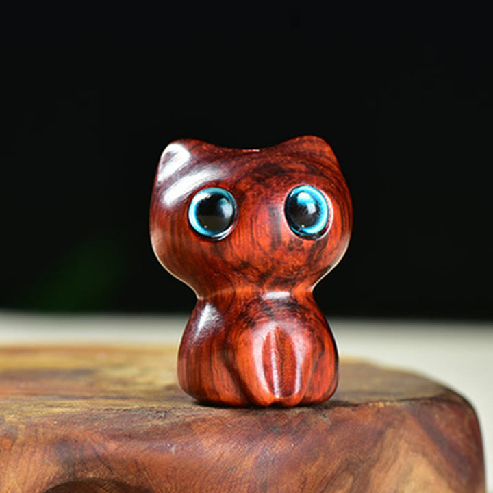 Buddha Stones, Ebenholz, kleines Blatt, rotes Sandelholz, süße Katze, Tiere, ruhige Dekoration - image 10