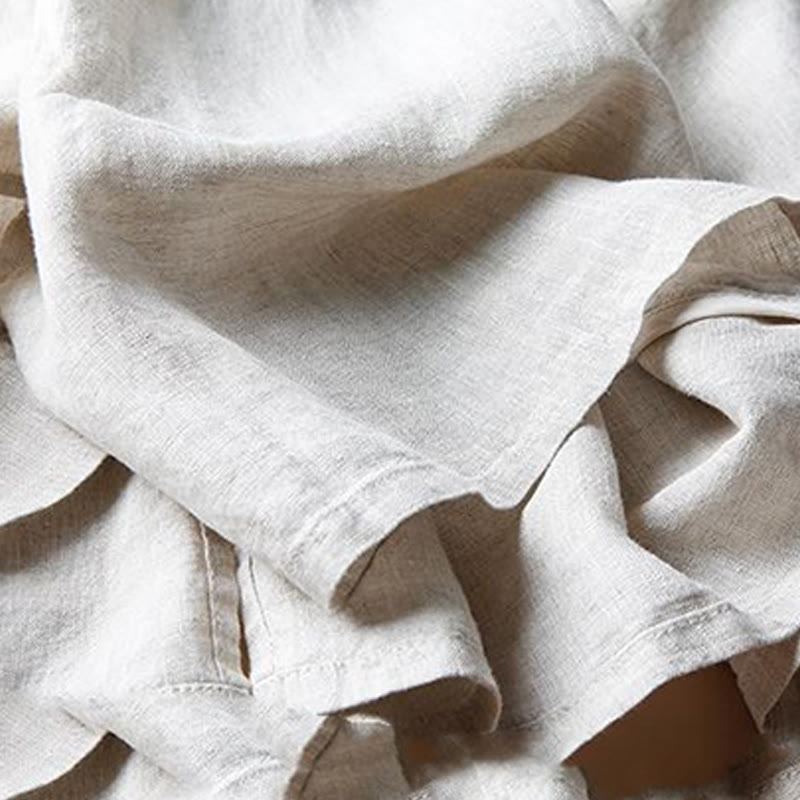 Buddha Stones Lässige Baumwollhose mit Schlitz am Saum, Damen, Länge 7–8, weites Bein, mit Taschen - image 6