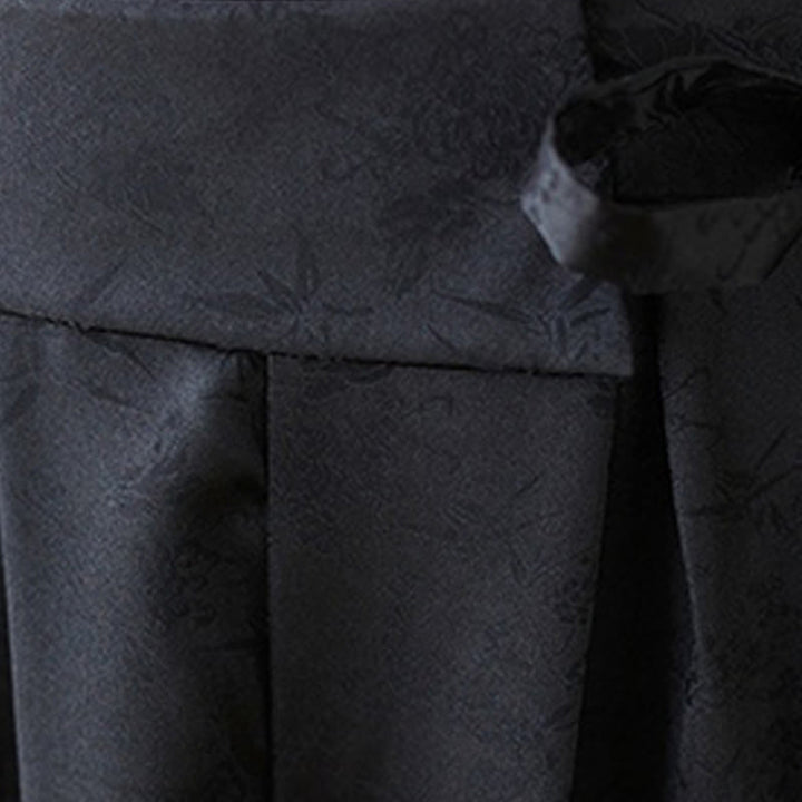 Buddha Stones Lässige Jacquard-Schnürhose aus Baumwolle für Damen mit weitem Bein und Taschen - image 18
