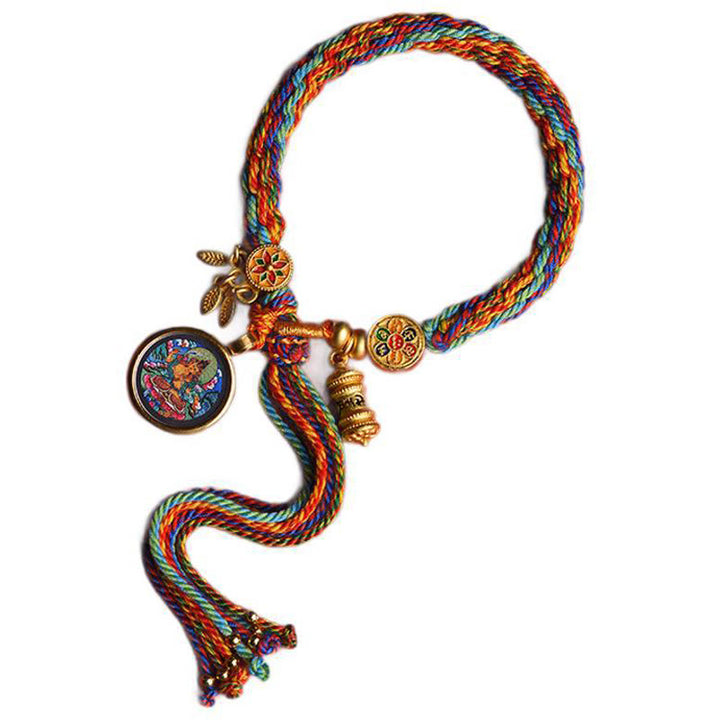 Buddha Stones Thangka Tibetisches Chinesisches Sternzeichen Zakiram Buntes Seil Verbindungsschnur Armband - image 3