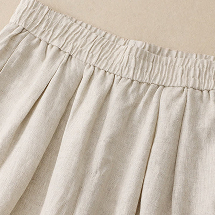 Buddha Stones Sommer-Haremshose aus Baumwolle und Leinen für Damen mit Taschen - image 17