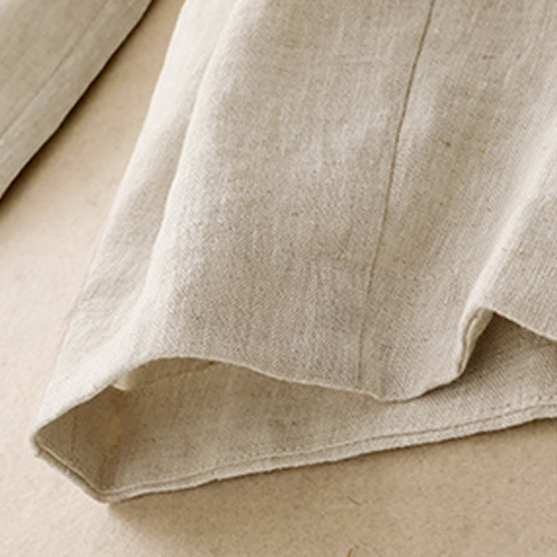 Buddha Stones Sommer-Haremshose aus Baumwolle und Leinen für Damen mit Taschen - image 13