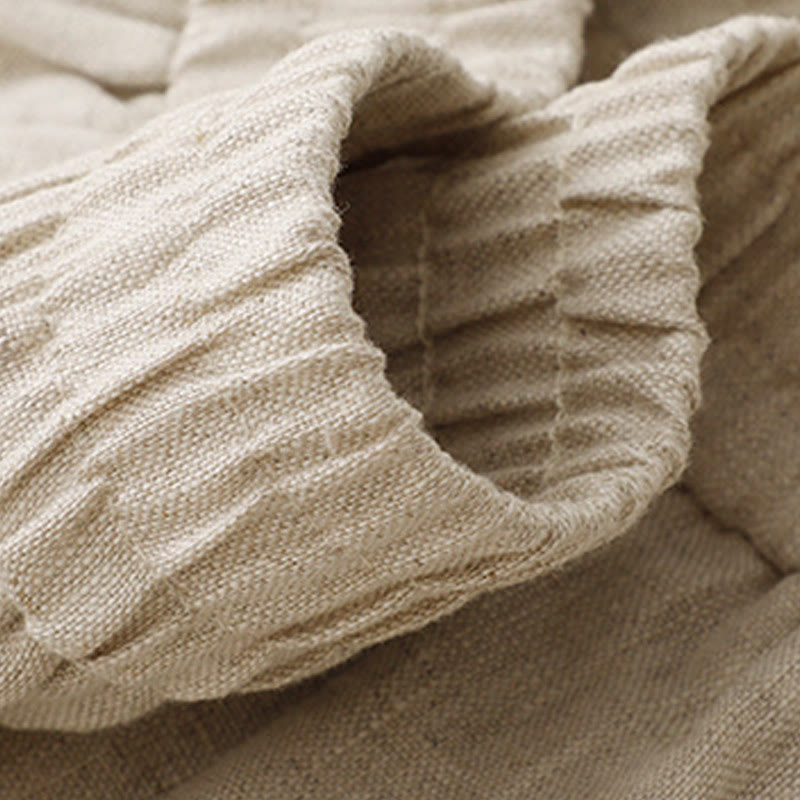 Buddha Stones Sommer-Haremshose aus Baumwolle und Leinen für Damen mit Taschen - image 18