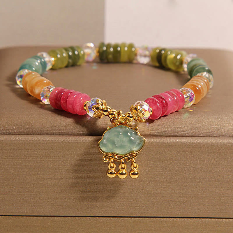 Buddha Stones, bunte Abakus-Perlen, glückverheißende Wolke, Turmalin, positives Armband - Turmalin (Handgelenkumfang: 16–18 cm) - image 1