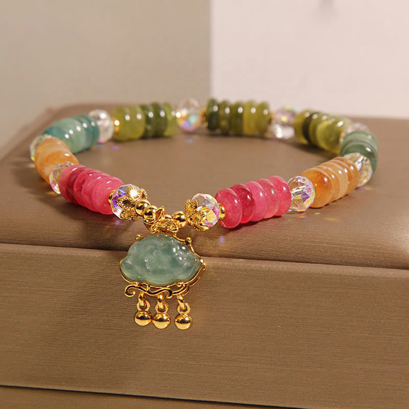 Buddha Stones, bunte Abakus-Perlen, glückverheißende Wolke, Turmalin, positives Armband - image 2