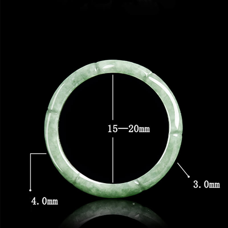 Buddha Stones Ring mit natürlichem Bambus-Design und Jade-Fülle - image 9