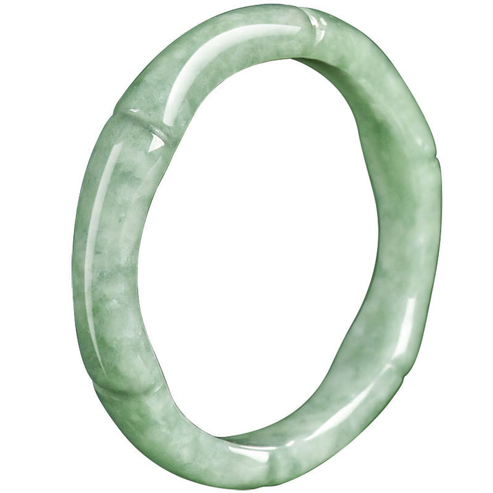 Buddha Stones Ring mit natürlichem Bambus-Design und Jade-Fülle - image 13