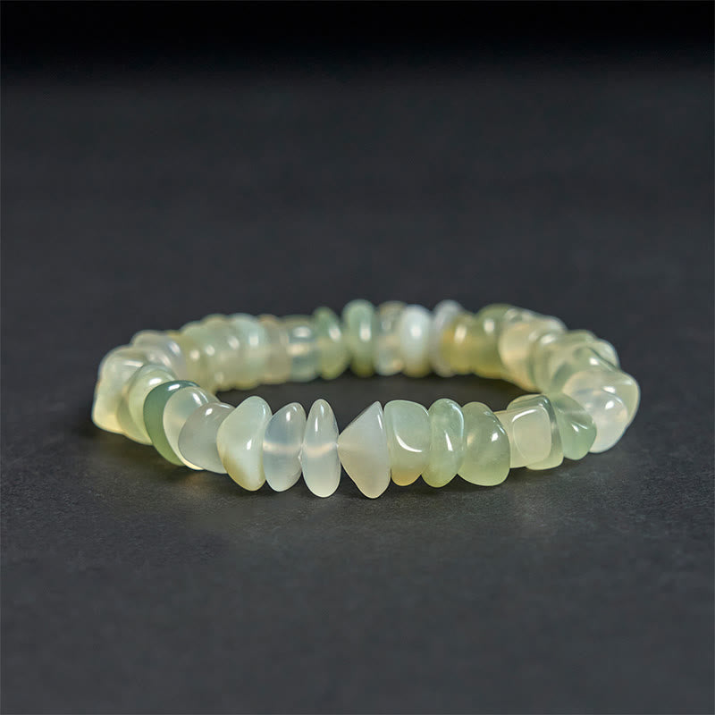 Buddha Stones Natürliches Peridot Unregelmäßige Blöcke Friedensarmband