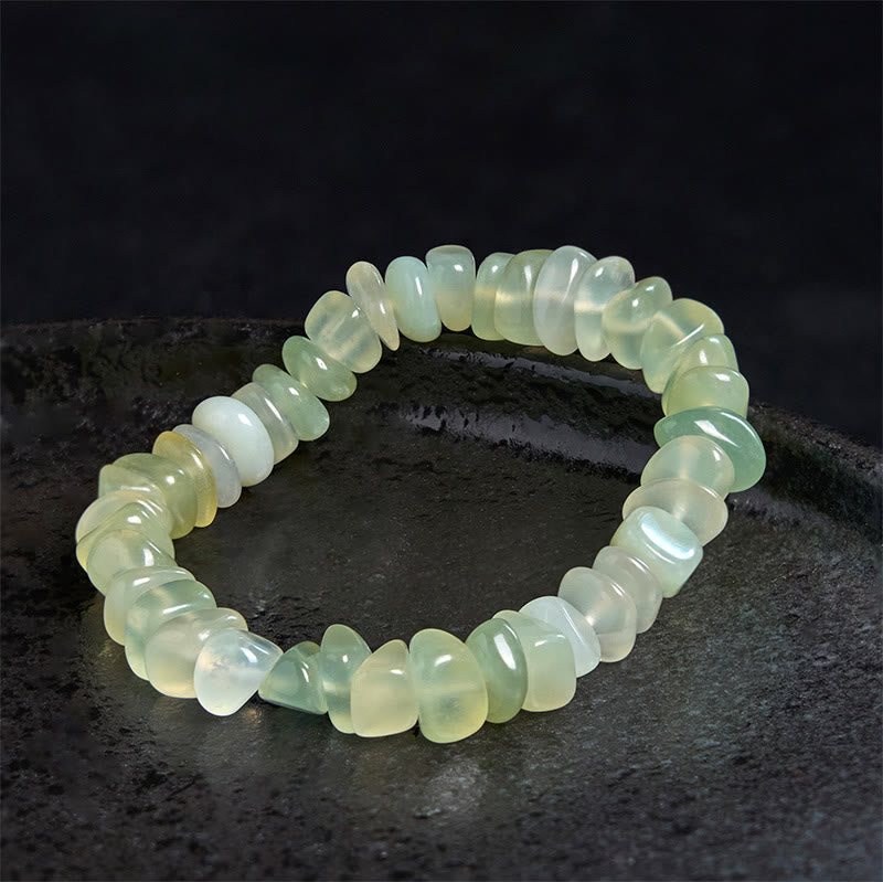 Buddha Stones Natürliches Peridot Unregelmäßige Blöcke Friedensarmband
