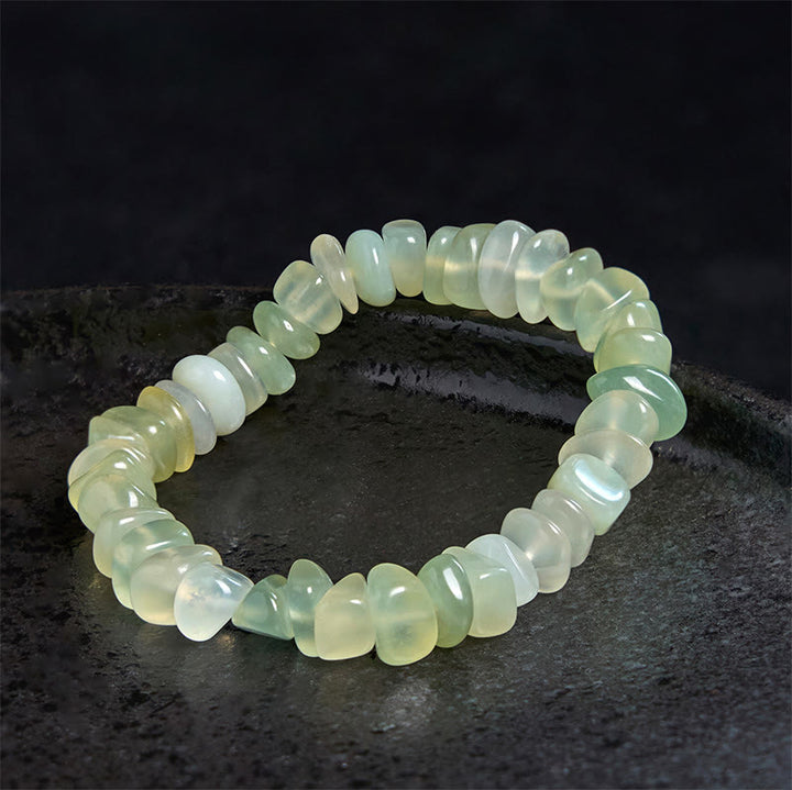 Buddha Stones Natürliches Peridot Unregelmäßige Blöcke Friedensarmband