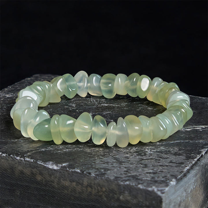 Buddha Stones Natürliches Peridot Unregelmäßige Blöcke Friedensarmband